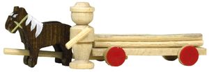 Flade Pferdegespann mit Langholz  (Flade 3429) Miniatur 'Pferdegespann mit Langholz'